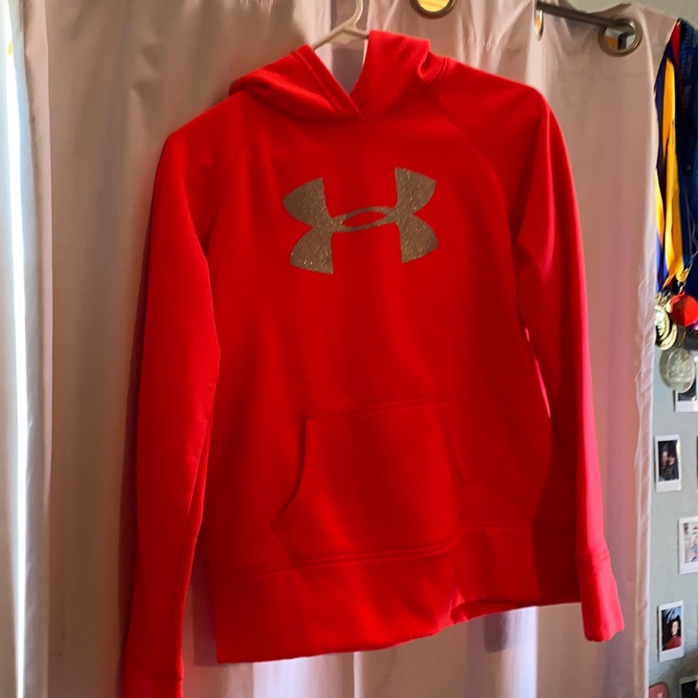 Coral under armour sweatshirt
